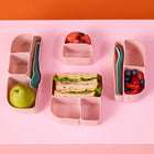 b.box Silicone Bento Buddy Lunchbox - Berry-One-piece design with rounded corners for easy cleaning