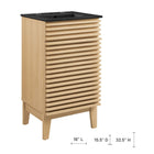 Modway Render 18" Bathroom Vanity - Oak/Black-Adjustable Storage Shelf
