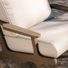 Modway Saratoga Outdoor Teak Wood Armchair - Pebble-Weather-Resistant Cushions