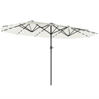Outsunny Double-Sided Patio Umbrella - Cream White-Suitable for gardens, patios, and other outdoor spaces