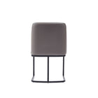 Manhattan Comfort Serena 23.62" Modern Faux Leather Upholstered Dining Chair - Grey-Delivered to you Fully Assembled! No Assembly Required
