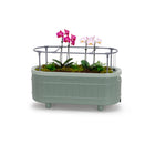 Permasteel Self-Watering Planter Box with Mounting Brackets - Green-Metal Trellis