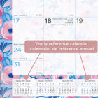 Blueline 2027 12-Month Colourful Monthly Desk Pad Calendar - 22" x 17" - Floral - Bilingual-Bilingual: English and French