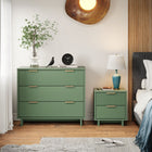 Manhattan Comfort Granville Modern Dresser and Nightstand Set - Sage Green-Recommended for up to 35 inch TV.