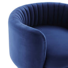 Modway Embrace Tufted Performance Velvet Swivel Chair - Gold Navy-Spring Support System