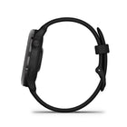 Garmin vivoactive 6 Smartwatch - Slate with Black Band-SMART NOTIFICATIONS AND TEXTING - Receive emails, texts and alerts on your watch when paired with your iPhone or Android smartphone. With an Android phone, respond to texts with the on-watch keyboard, and view photos sent to you directly from your watch’s screen.