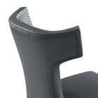 Modway Curve Vegan Leather Dining Chair - Grey-8