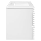 Modway Render 36" Wall-Mount Bathroom Vanity - White-Full-Extension Drawers