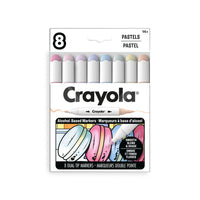 Crayola Colour Collections Dual-Tip Alcohol-Based Markers - Pastels Edition - 8 Pack-Crayola colour collections dual-tip alcohol markers: premium set of 8 dual-tip, alcohol-based markers for adult colouring - featuring fine and chisel tips