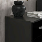 HOMCOM Modern Nightstand with 3 High Gloss Drawers for Bedroom - Black - Set of 2-Made of particleboard for more excellent resistance and easy maintenance