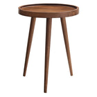 Modway Chiro Round Wood Side Table - Walnut-Round End Table