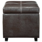 Modway Treasure Upholstered Vinyl Ottoman - Espresso-Storage Ottoman