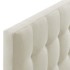 Modway Lily Upholstered Fabric Queen Headboard - Ivory-Queen Wood Post Distance - 58.26 inches
