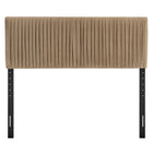 Modway Eloise Stain-Resistant Performance Velvet Full Headboard - Taupe-Height-Adjustable Mount Positions