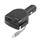 Scosche 85W Car Charger with Retractable Cable - Black-Perfect solution for charging today’s USB Type-C devices