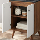 Modway Transmit 24" Bathroom Vanity - White/Black-Ceramic Sink Basin