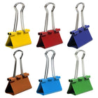 JAM Paper Colourful Binder Clips Assortment - Medium - 1 1/4" (32 mm) - Rainbow Assortment - 90 Pack-Size: Medium 1.25 inch (32mm) | Easily spring back into shape when removed