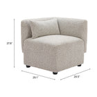 Zuo Simu Corner Chair - Dune Greige-3 year limited warranty