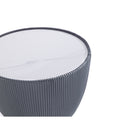 Manhattan Comfort Anderson Modern 28.15" Coffee Table and 18.43" End Table - Cream and Grey - Set of 2-30 Day Limited Manufacturer's Warranty