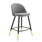 Modway Cordial Fabric Counter Stools - Light Gray - Set of 2-Assembly Required