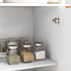 HOMCOM 47.2" L Sideboard Buffet Cabinet - White-Elevated metal legs facilitate easy cleaning