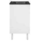 Modway Calla 24" Perforated Metal Bathroom Vanity - Black/White-8" Centerset Holes