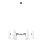 Modway Beacon 6-Light Chandelier - Opal Black-Modern 6-Light Chandelier