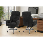 Monarch Specialties 7273 Ergonomic Fabric Office Chair - Black-9
