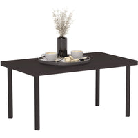 Outsunny Metal Patio Coffee Table - Brown-37.4" x 21.7" (95 x 55 cm) tabletop provides lots of space for refreshments 