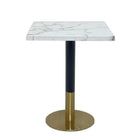 Plata Import Ruby Square Dining Table - White-Dining Table (24″Ø)