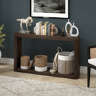 Hudson&Canal Kellan 52"W Console Table - Alder Brown-Clean with a soft, dry cloth and no harsh chemicals or abrasive cleaning materials