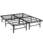 Modway Horizon Stainless Steel Queen Bed Frame - Brown-Non-Marking Foot Caps