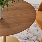 Modway Pursuit 40" Dining Table - Walnut Gold-Seats 4