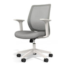 Staples Essentials Mesh Back Fabric Task Chair - Grey-Fixed arms provide added comfort
