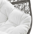 Modway Encase Outdoor Patio Rattan Swing Chair - Grey White-9