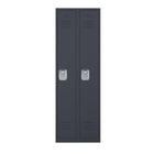 Ceha RH Series 1-Tier Locker with Louver Vents and Recessed handle - Bank of 2 - Graphite Grey-Built to withstand heavy daily use