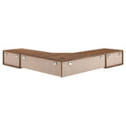 Modway Transmit 55" Wall Mount Corner Wood Office Desk - Walnut White-Wood Grain Laminate