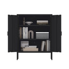 Manhattan Comfort Naomi 31.5" Modern Accent Cabinet - Black-30 Day Limited Manufacturer's Warranty