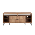 Manhattan Comfort DUMBO 62.99" Modern TV Stand - Golden Brown-Mid-Century Modern TV Stand for Living Room Use