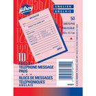 Hilroy Telephone Message Pads, 3-1/2" x 5", 50 Sheets, English, 10 Pack-The fast, easy way to keep track of your messages