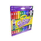 Crayola Clicks Mechanical Coloured Pencils - 12 Pack-2.0MM LEAD: The 2.0mm lead provides smooth, consistent lines. Ideal for sketching or jotting down notes with precision and quality