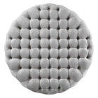 Modway Amour Tufted Button Large Round Performance Velvet Ottoman - Light Grey-6