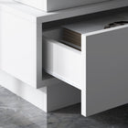 HOMCOM Nightstand with Charging Station and LED Light - White-Assembly required