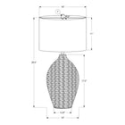 Monarch Specialties 30" H Transitional Table Lamp - Natural Rattan / Beige Shade-With a 2 year limited warranty against any defects, enjoy peace of mind knowing this lighting accent is built to last and brighten your home for years to come