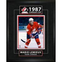 Frameworth Mario Lemieux Classic Series 1987 Canada Cup - Framed Print - 16" x 20"-Officially licensed Team Canada hockey print featuring Mario Lemieux in the legendary 1987 Canada Cup