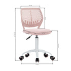 Homy Casa Rose Fabric Swivel Desk Chair-Vibrant Colour Options: Available in multiple colours to match any room décor or personality