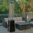 Shinerich Pyramid Style Patio Heater - Black-Cylindrical quartz glass creates a stunning 360 degree visual effect