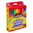 Cra-Z-Art Washable Broadline Markers - Assorted Colours - Set of 16-These classic broadline markers make colouring easy, offer beautiful color saturation with rich, vibrant colors to fuel imagination and help children spark their creativity