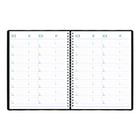 Blueline 2026 Timanager 13-Month 7-Day Weekly/Monthly Planner - 11" x 8-1/2" - Black - English-Extra bonus pages include: dedicated notes and contacts section