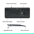 Logitech MK540 Wireless Keyboard and Mouse Bundle - French-3 tilt positions (natural, 4 degree, and 8 degree)